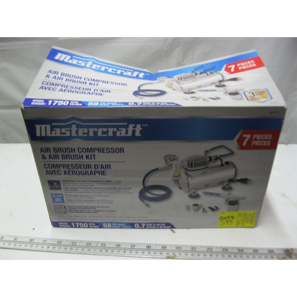 MASTERCRAFT AIR BRUSH COMPRESSOR & AIR BRUSH KIT