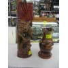 Image 2 : WOODEN CARVED EAGLE & TURNED WOODEN VASE