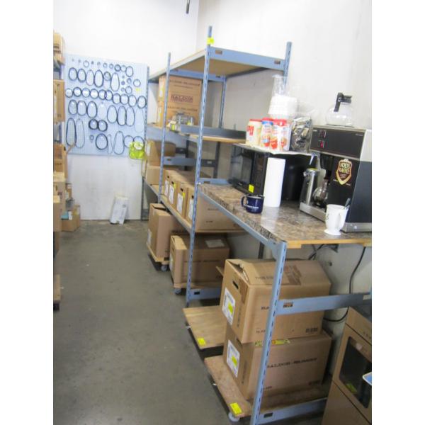 2 PORTION SHELF UNIT - 25"X100" W/ SHORT RUN OFF