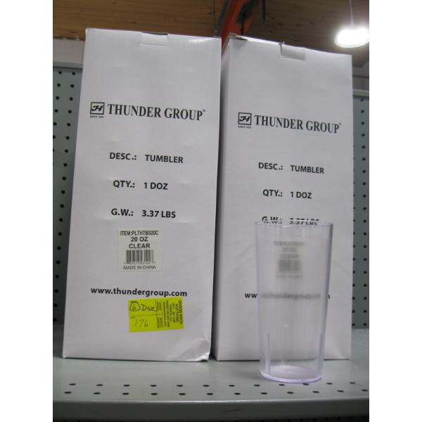 6 DOZEN 20OZ CLEAR PLASTIC TUMBLERS
