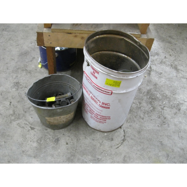 2 CANS W/ASST. HEAVY DUTY LG. NUTS & BOLTS