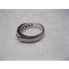 Image 4 : MEN'S 14KT WHITE GOLD RING W/DARK STONES, 8 G, SZ 11