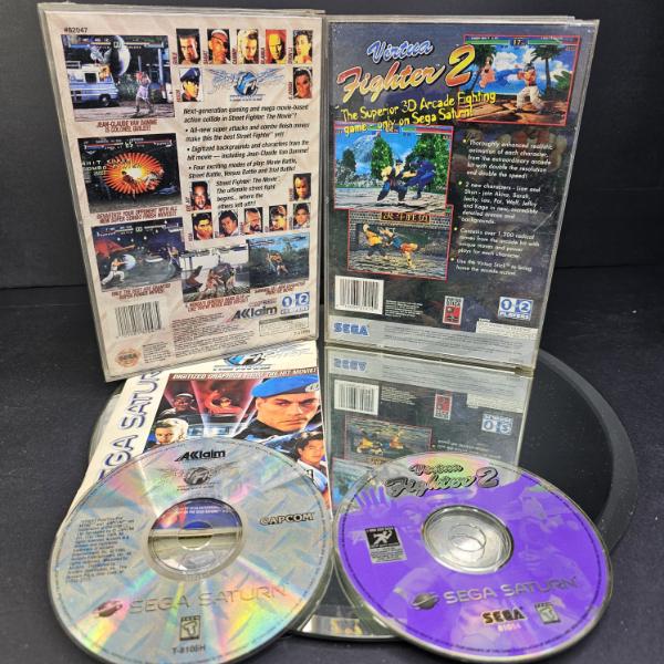 2 SEGA SATURN GAMES - STREET FIGHTER THE MOVIE & VIRTUA FIGHTER 2