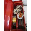 Image 3 : FLAT OF MISC. CLIPS, TOOLS, RED TOOLBOX W/HOLE BIT SAWS