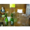 Image 1 : COLLECTABLES: DEPRESSION GLASS CREAM & SUGAR, CREAM BOTTLE, ETC.