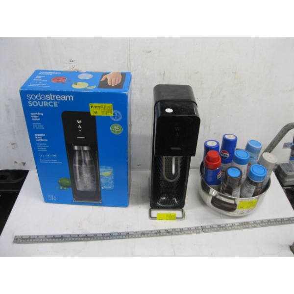 2 SODA STREAM MAKERS & ASST. SODA STREAM FLAVORED SYRUP