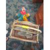 Image 1 : RATTAN BASKET W/CLOWN & ROLLER SKATES