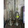 Image 1 : 2 BRASS TABLE LAMPS - NO SHADES