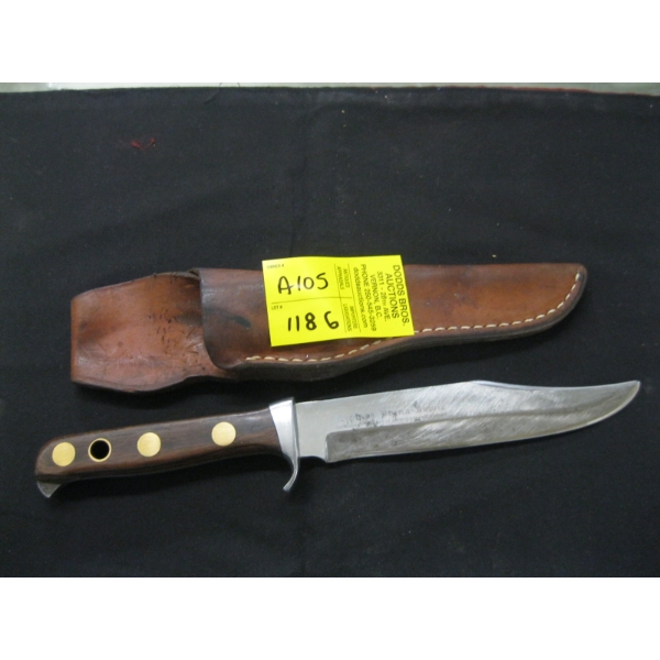KNIFE W/LEATHER SHEATH