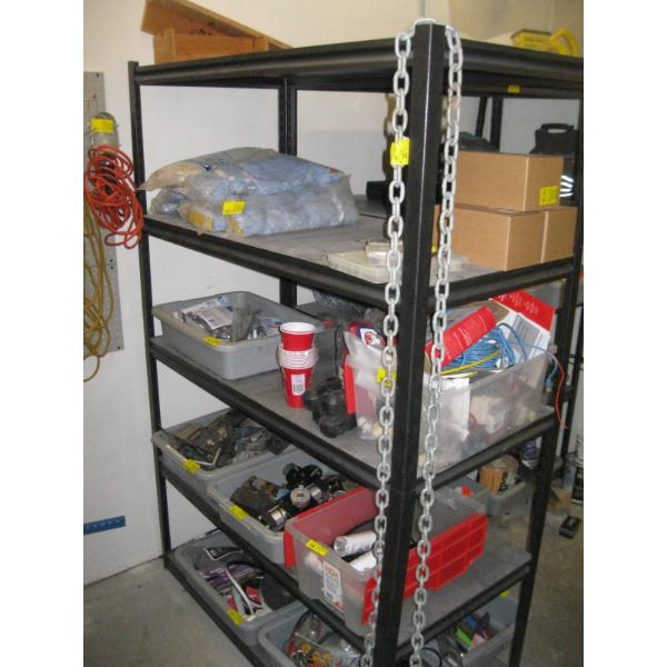 METAL W/WOOD SHELF UNIT - SHELF UNIT ONLY