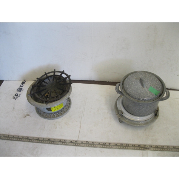 ENAMEL BURNER PLATES & ENAMEL POT
