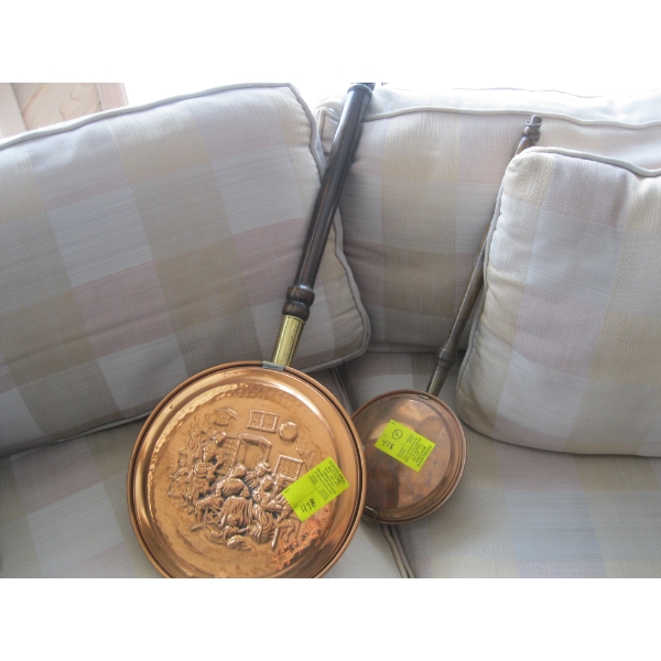 2 COPPER BEDWARMERS