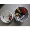 Image 3 : 2 BUCKETS W/ASST. FISHING ITEMS, MOTOR MUFFS, ETC.