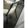 Image 3 : WHITE METAL FRAMED ROUND SEAT UPHOLSTERED CHAIR