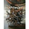 Image 2 : LG. PIPE PIECES, BASKET OF LONG BOLTS & A WOODEN STAND FOR MOTOR