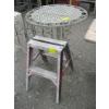 Image 1 : METAL SM. PATIO BISTRO TABLE & 2 STEP FOLDING STEPLADDER