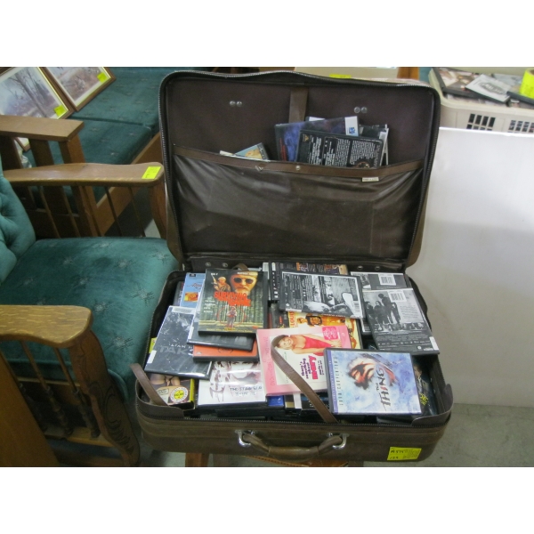 SUITCASE OF DVDs