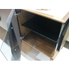 Image 2 : 4 DOOR WOOD, GLASS & MARBLE LOOK TOP SIDEBOARD