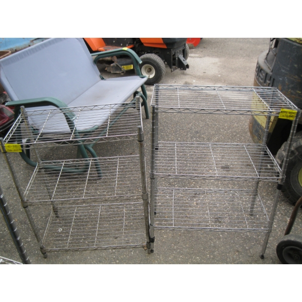 2 SM. ADJUSTABLE 3 TIER SHELF UNITS - 13"X23"31"