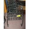 Image 1 : METAL WROUGHT IRON DECORATIVE MAGAZINE HOLDER