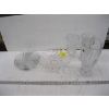 Image 1 : 6 PIECES OF GLASSWARE, CRYSTAL VASES, ETC.