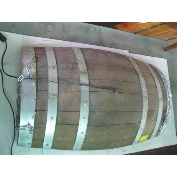 HANGING BEER KEG LIGHT FIXTURE