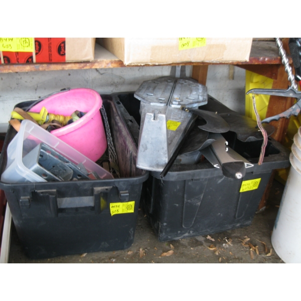 2 BINS OF MISC. ITEMS