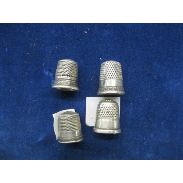 4 STERLING THIMBLES