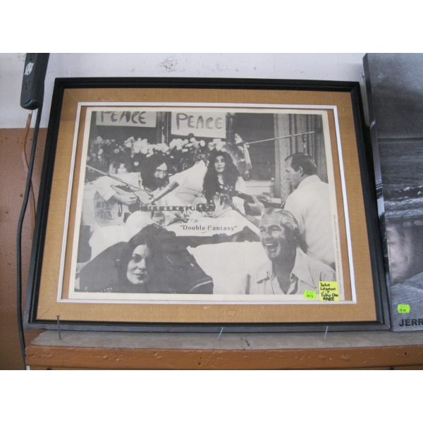 JOHN LENNON & YOKO ONO FRAMED PICTURE