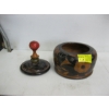 Image 1 : DECORATIVE LIDDED WOODEN BOWL