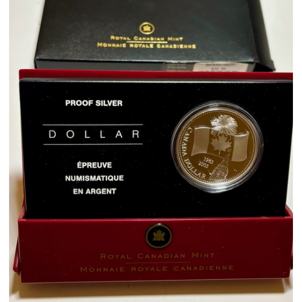2005 CDN PROOF .999 SILVER DOLLAR (TAX EXEMPT)