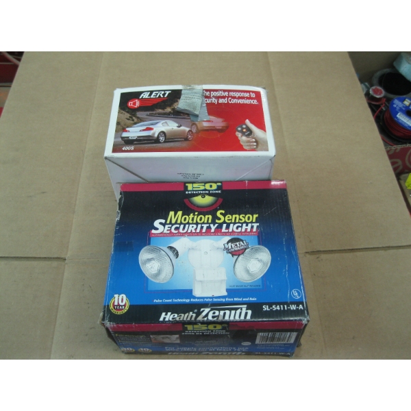 NEW SECURITY SYSTEM W/KEYLESS ENTRY & A MOTION SENSOR SECURITY LIGHT