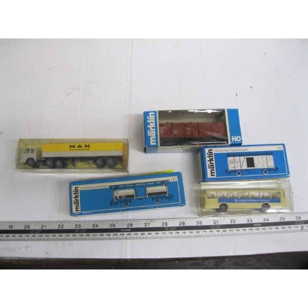 ASST. MARKLIN TRAIN CARS & TRUCKS