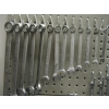 Image 2 : WALL MOUNT METAL PEGBOARD W/HOOKS & SAE & METRIC WRENCHES