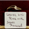 Image 1 : LADIES 10KT RING W/SM. DIAMOND, SZ 7