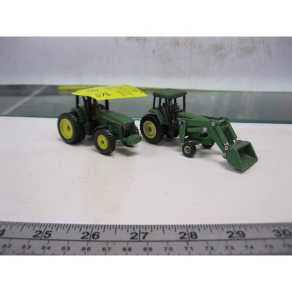 2 SMALL JOHN DEERE DIECAST TRACTORS  