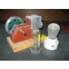 Image 1 : SM. HOMEMADE MOTOR, NEON SIGN GLASS HEAT RESISTOR, SM. BULB & GREEN HEAT GUN