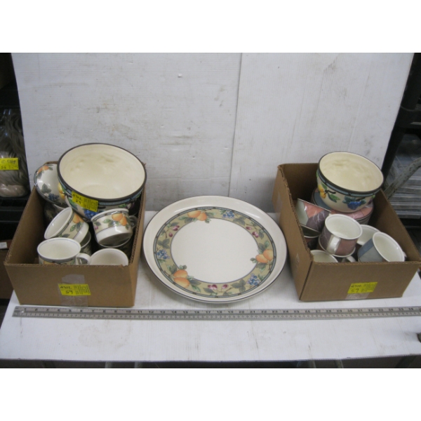 2 BOXES OF ASST. MIKASA DISHWARE