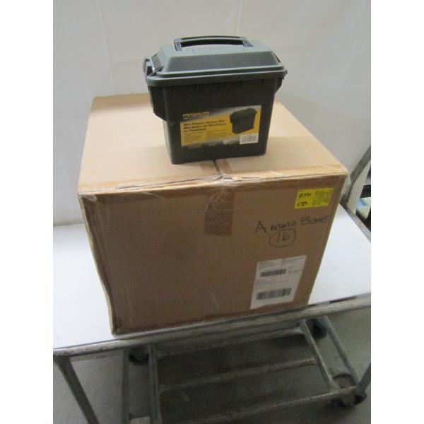 16 NEW PLASTIC MINI AMMO BOXES