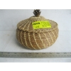 Image 1 : PINE NEEDLE LIDDED BASKET