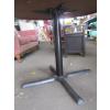 Image 3 : 42" WOOD TABLE W/METAL BASE