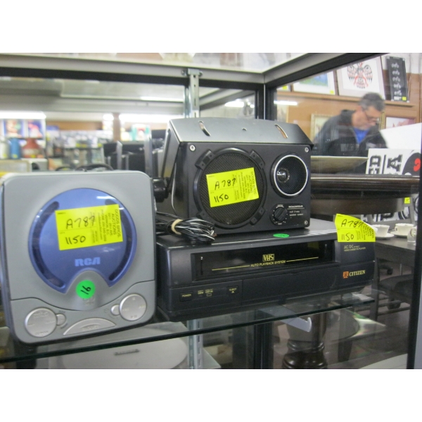 VHS PLAYER, DVD PLAYER, ETC.