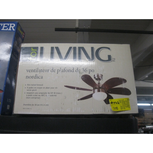4 LIVING 36" CEILING FAN