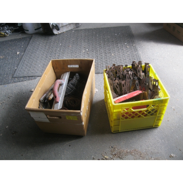 MISC. CEMENT TIES, CEMENT TROWEL, ETC.