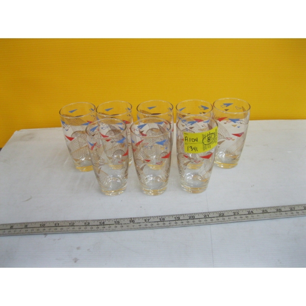SET OF 8 MCM GLASSES