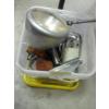 Image 1 : BIN OF MISC. LIGHTS, SPOTLIGHT W/HANDLE, ETC.