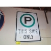 Image 1 : PARKING THIS SIDE ONLY SIGN