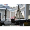 Image 2 : SHELF W/MISC. - SAILBOAT, TANK, JEEP, ETC.