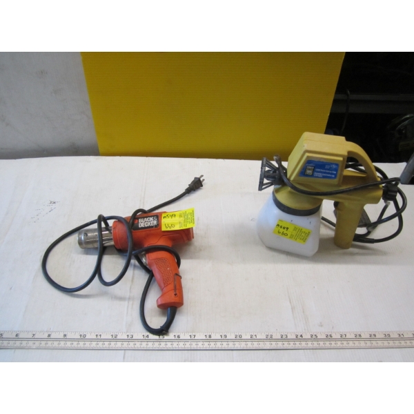 POWERFIST AIRLESS PAINT SPRAYER & BLACK & DECKER HEAT GUN