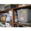 Image 2 : 2 BINS OF MISC. CRAFTING ITEMS, MATERIAL, PICTURE FRAMES, ETC.